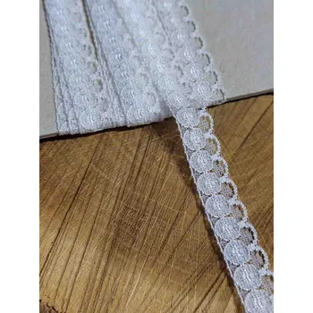 Krajka Silonová krajka šíře 11 mm barva bílá