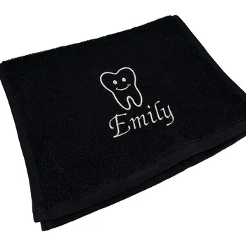 Ručník Ručník Zub s vlastním jménem nebo textem Barva: Fialová, Velikost ručníku: 30x50cm