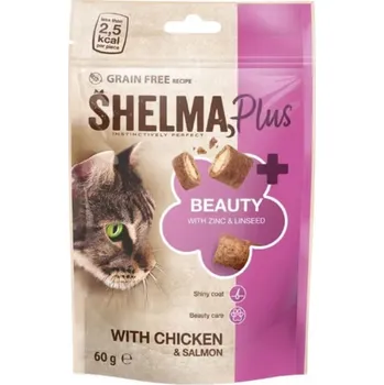 Pamlsek pro kočku Shelma Cat Snack Beauty polštářky GF 60 g
