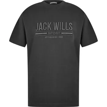 Pánské tričko Tričko Jack Wills Washed Black 1029211 XS