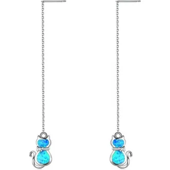 Náušnice Olivie Řetízkové náušnice KOČKA 9309 Ag 925; ≤1,5 g.