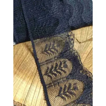 Krajka Silonová krajka šíře 50 mm barva černá