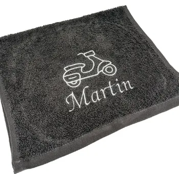 Ručník Ručník Motorka s vlastním jménem nebo textem Barva: Žlutá, Velikost ručníku: 30x50cm