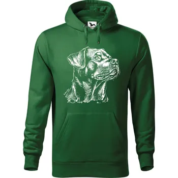 Dámská mikina Mikina - Rottweiler Barva: Lahvově zelená (06), Velikost: XXL, Střih: Pánské