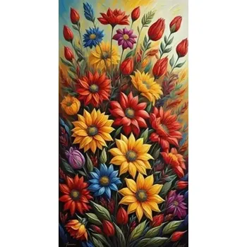 Diamantové malování Diamantové malování - Květinový obraz (85 x 45)