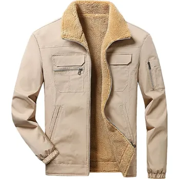 Pánský zimní kabát Pánská zimní bunda ND804 Barva: Khaki, Velikost: L