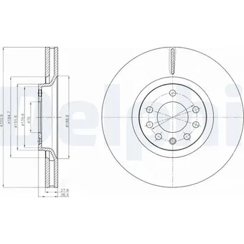 Brzdový kotouč Brzdový kotouč DELPHI BG4185C