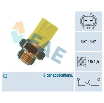 Ventilátor topení a klimatizace Teplotní spínač, větrák chladiče FAE 36500