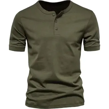 Pánské tričko Pánské tričko s knoflíky Barva: Zelená, Velikost: 3XL