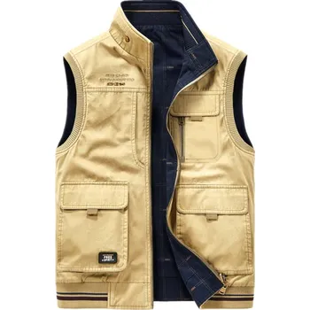 Pánská softshellová bunda Pánská vesta DIMU232 Barva: Khaki, Velikost: XL