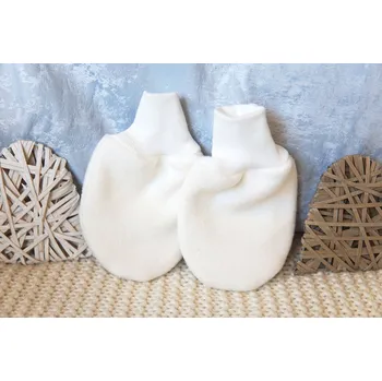 Rukavice AMÁLKA Kojenecké rukavičky fleece, smetanové Velikost: 56-68