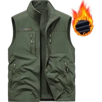 Pánská softshellová bunda Pánská vesta DIMU265 Barva: Zelená, Velikost: L