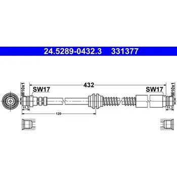 Brzdová hadice Brzdová hadice ATE 24.5289-0432.3