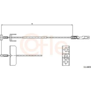 Lanko parkovací brzdy Tažné lanko, parkovací brzda COFLE 11.6803