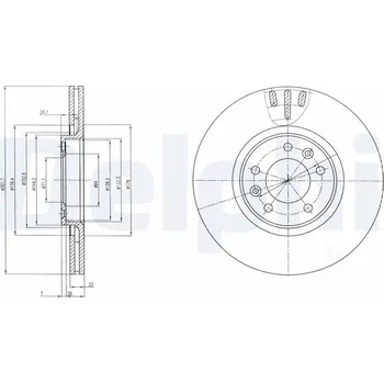 Brzdový kotouč Brzdový kotouč DELPHI BG4150
