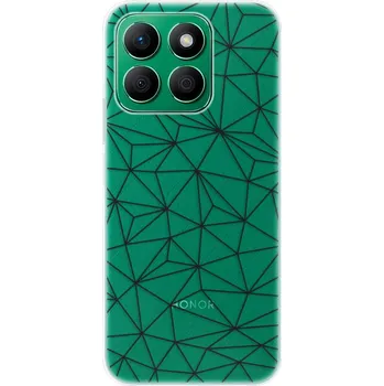 Pouzdro na mobilní telefon Odolné silikonové pouzdro iSaprio - Abstract Triangles 03 - black - Honor X8b