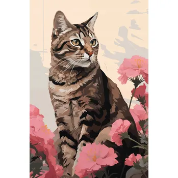 Plakát Plakát Portrét kočičí duše bez rámu 61 x 91,5 cm