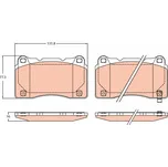 Sada brzdových destiček, kotoučová brzda TRW GDB2237