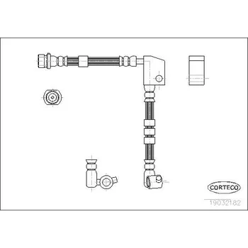 Brzdová hadice Brzdová hadice CORTECO 19032182