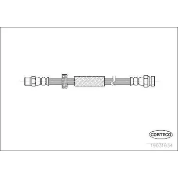 Brzdová hadice Brzdová hadice CORTECO 19031634
