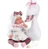 Panenka Llorens New Born realistická panenka se zvuky a měkkým látkovým tělem 44 cm