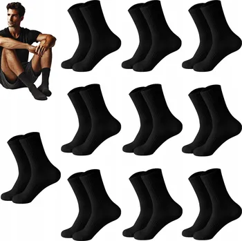 Pánské ponožky LMG Ponožky ČERNÉ PÁNSKÉ PONOŽKY FROTÉ černé velikost 43-46