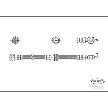 Brzdová hadice Brzdová hadice CORTECO 19033016