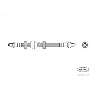 Brzdová hadice Brzdová hadice CORTECO 19026461