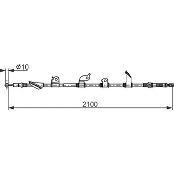 Lanko parkovací brzdy Tažné lanko, parkovací brzda BOSCH 1 987 482 913