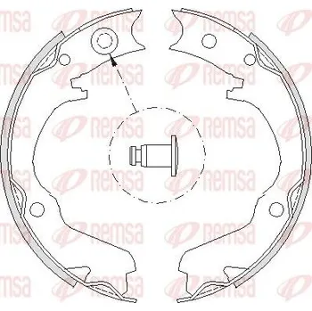 Brzdová čelist, parkovací brzda REMSA 4734.00