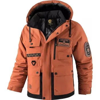 Pánský zimní kabát Pánská zimní bunda ND790 Barva: Oranžová, Velikost: 3XL