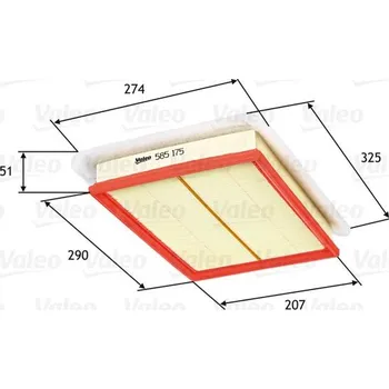 Vzduchový filtr Vzduchový filtr VALEO 585175