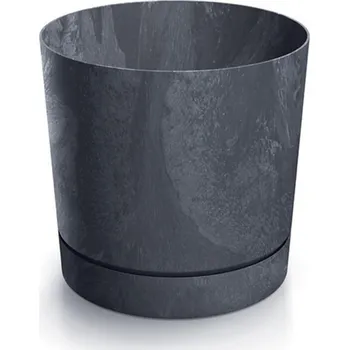 Květináč Květináč s miskou UH o239 mm TUBO P BETON EFFECT antracit výška 231 mm KLC