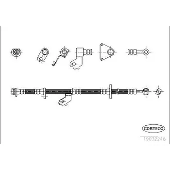 Brzdová hadice Brzdová hadice CORTECO COR19032248