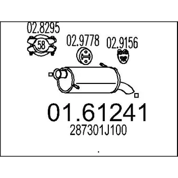 Auto-moto Zadní tlumič výfuku MTS 01.61241