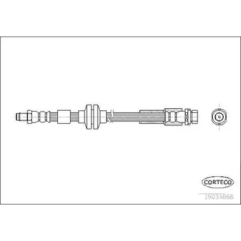 Brzdová hadice Brzdová hadice CORTECO 19034668