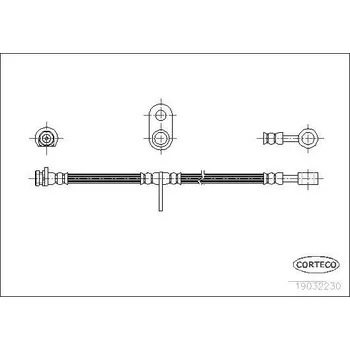 Brzdová hadice Brzdová hadice CORTECO 19032230