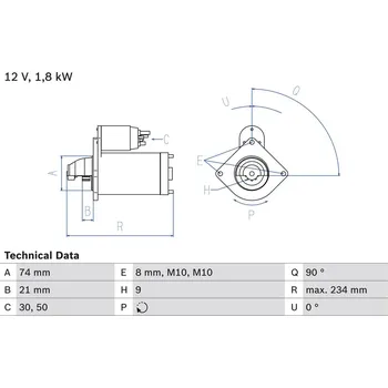 Startér Startér BOSCH 0 986 021 230