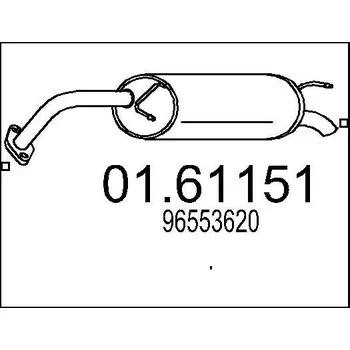 Tlumič výfuku Zadní tlumič výfuku MTS 01.61151