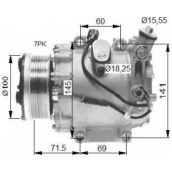 Kompresor klimatizace Kompresor, klimatizace NRF 32491