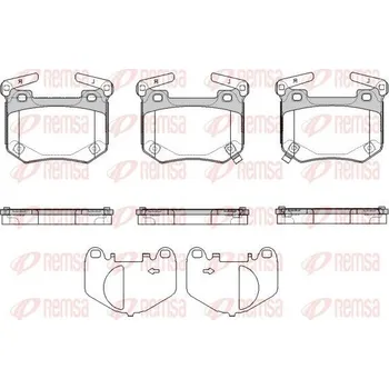 Brzdová destička Sada brzdových destiček, kotoučová brzda REMSA 1849.02