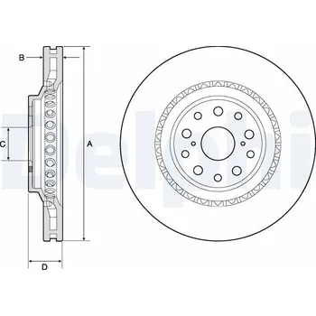 Brzdový kotouč Brzdový kotouč DELPHI BG9186C