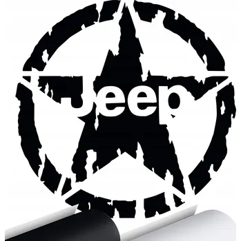 Samolepicí dekorace na vozidlo NÁLEPKA na auto JEEP HVĚZDA STAR 15x15 cm