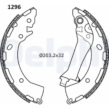 Brzdová čelist Sada brzdových čelistí DELPHI LS2180