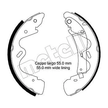Brzdová čelist Sada brzdových čelistí METELLI 53-0291