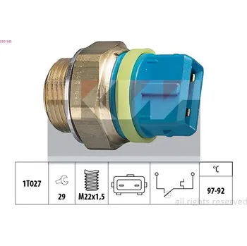 Ventilátor topení a klimatizace Teplotní spínač, větrák chladiče KW 550 145