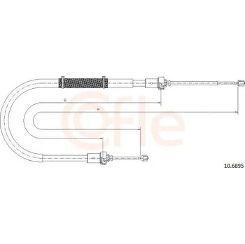 Auto-moto Tažné lanko, parkovací brzda COFLE 10.6895