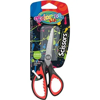 Kancelářské nůžky Colorino Colorino, 92593PTR, nůžky s ryskou, 13,5 cm, mix barev, 1 ks Barva: Červená