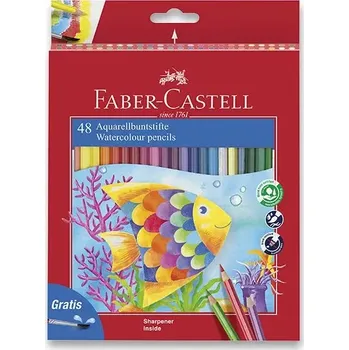 Kresba Akvarelové pastelky Faber-Castell - 48 barev + štětec