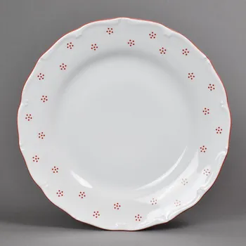 Talíř G.Benedikt 1882, Karlovy Vary Talíř mělký 25 cm Verona Valbella červená X8988